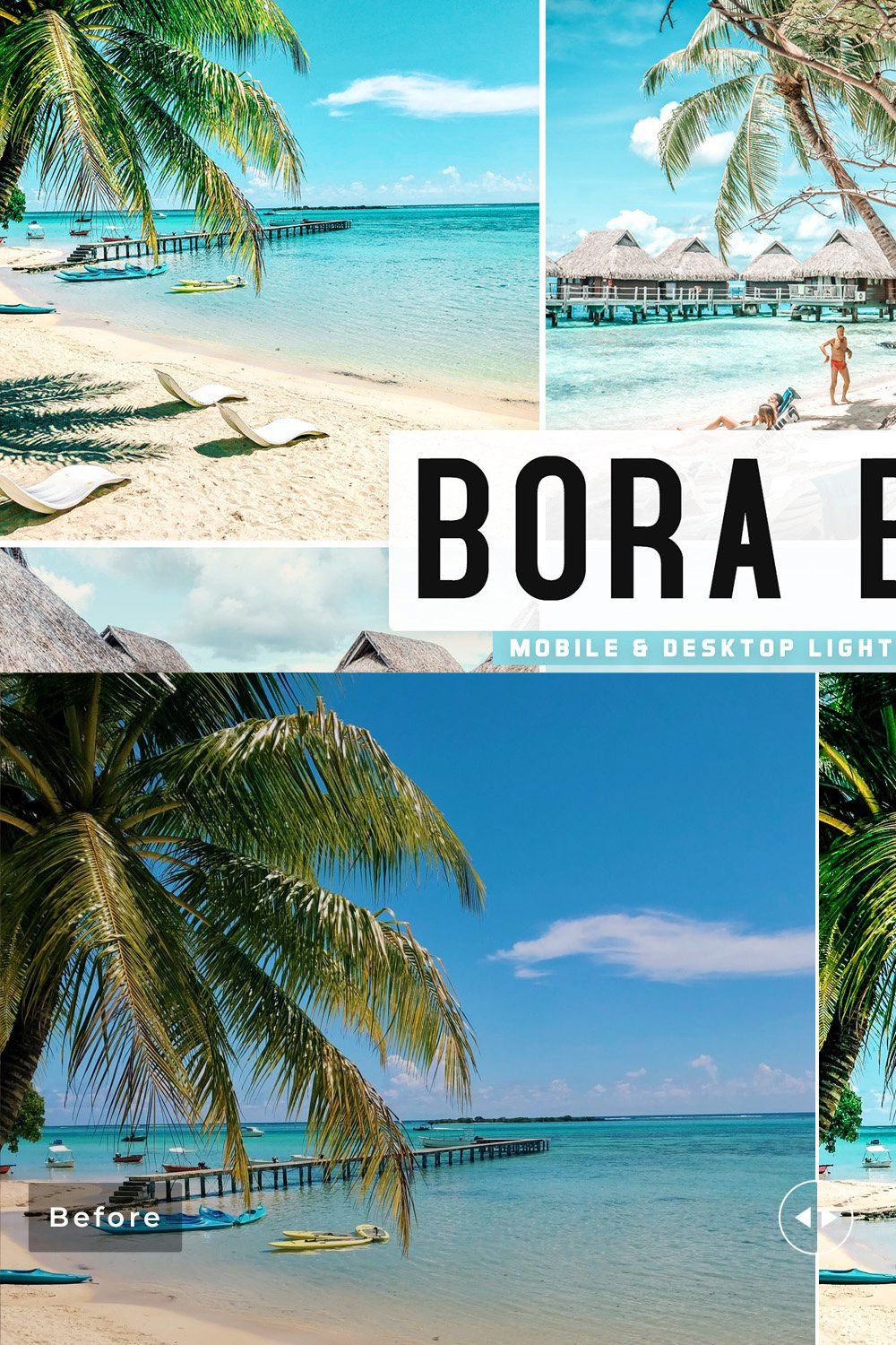 Bora Bora Lightroom Presets Pack pinterest preview image.