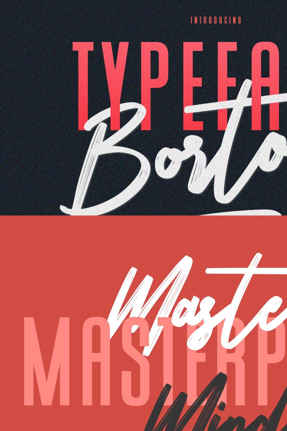 Bortons Font Duo Swash Typeface pinterest preview image.