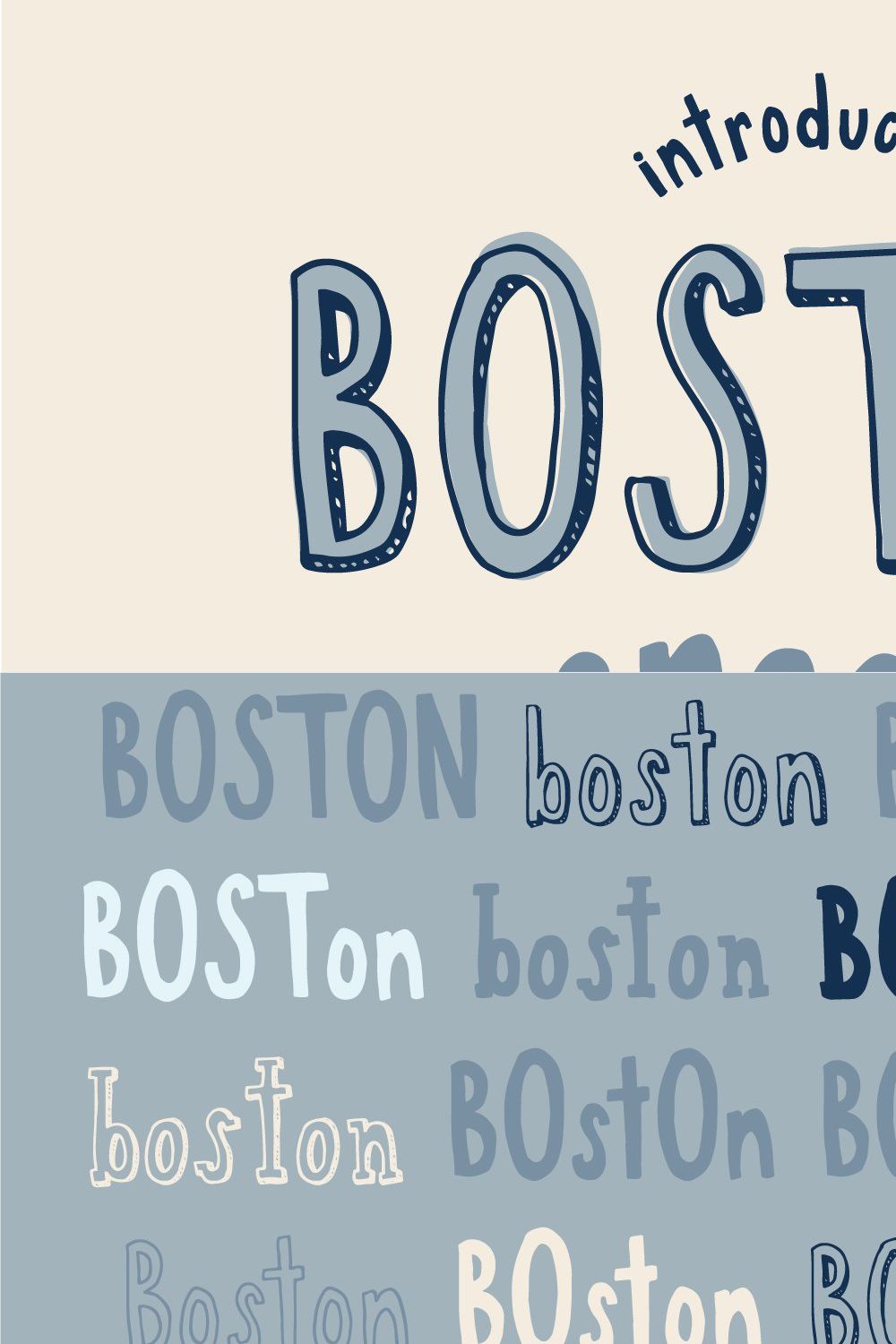 Boston Cream Sans and Serif pinterest preview image.