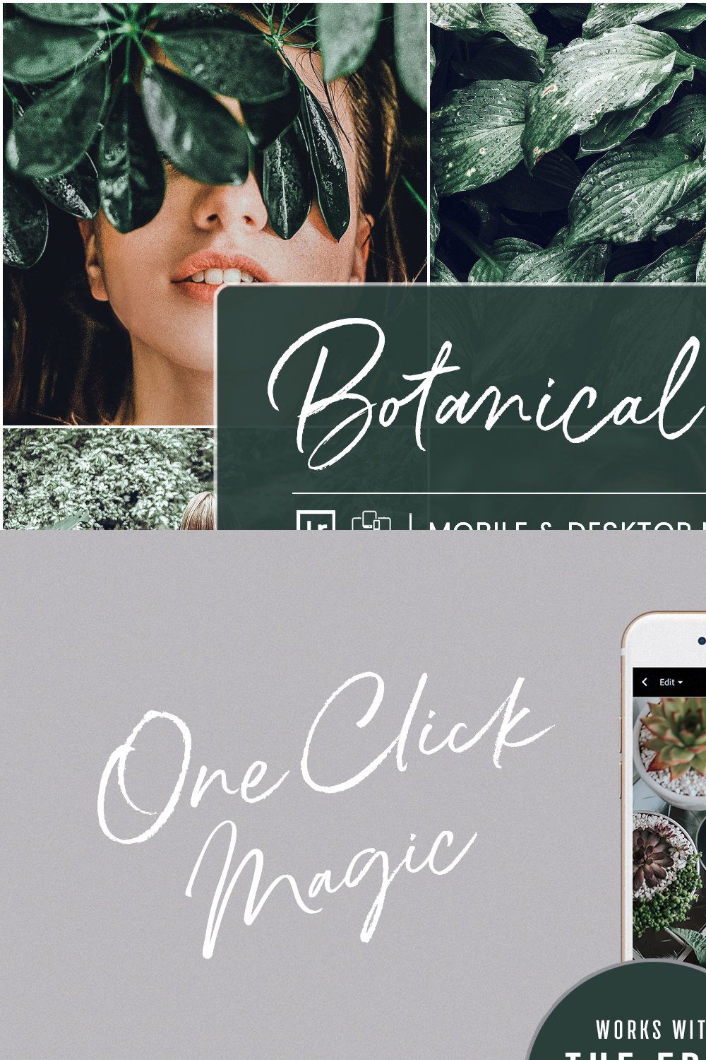 BOTANICAL COLORS LIGHTROOM PRESETS pinterest preview image.