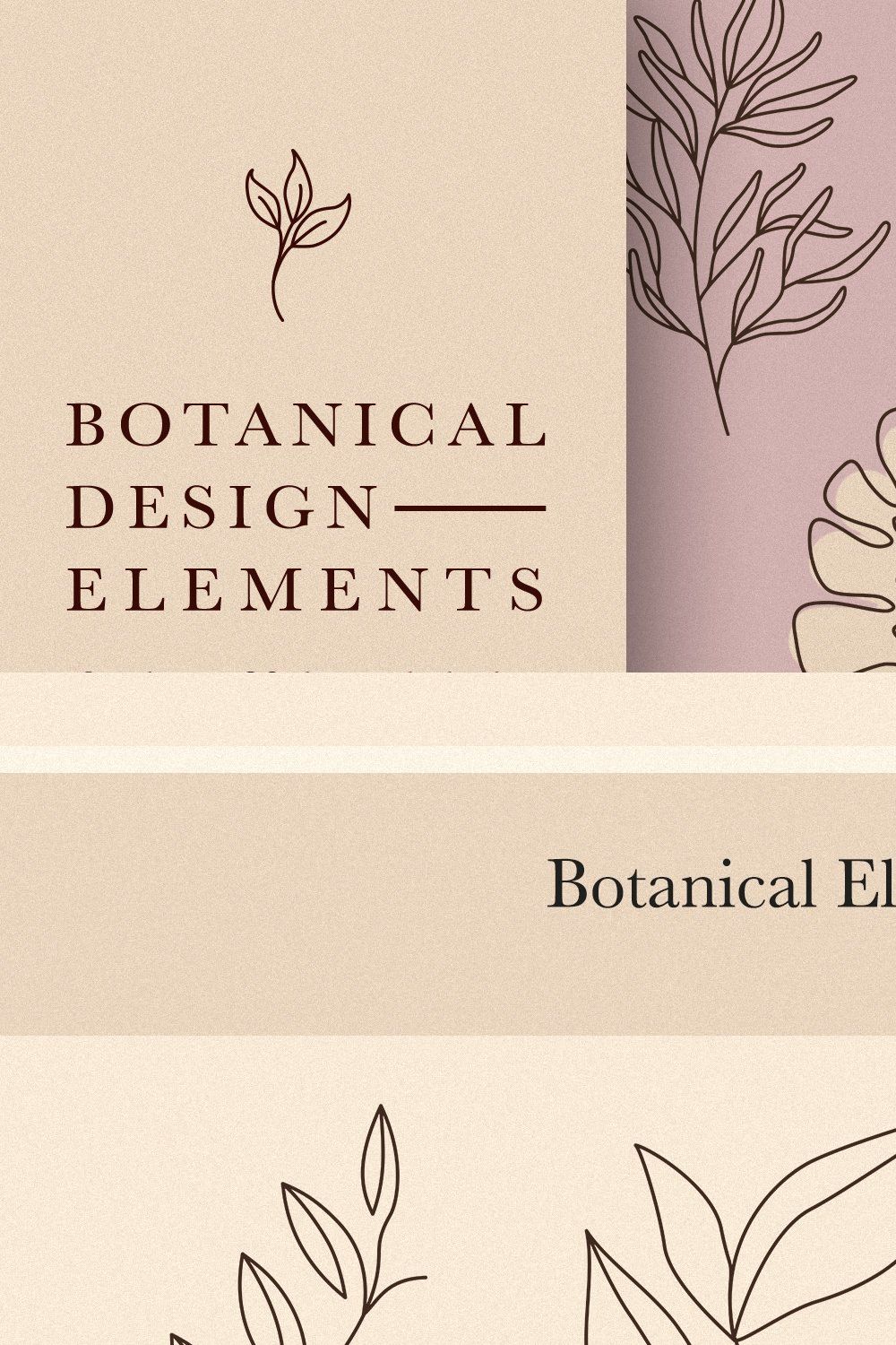 Botanical Elements for Logo Design pinterest preview image.