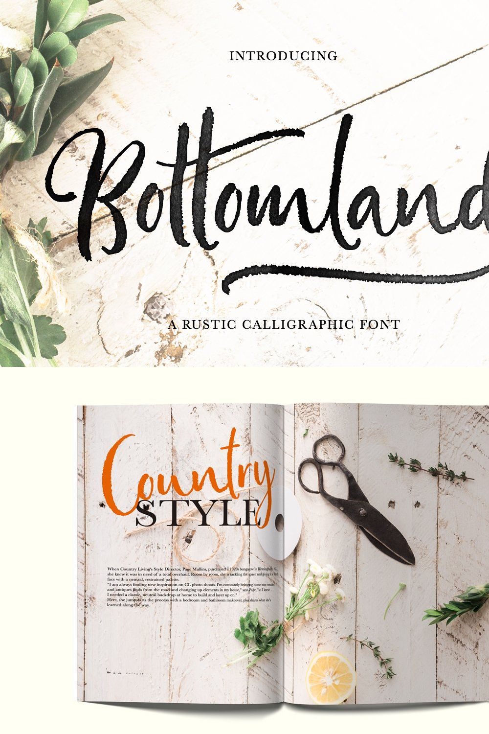 Bottomland • Ink Script pinterest preview image.