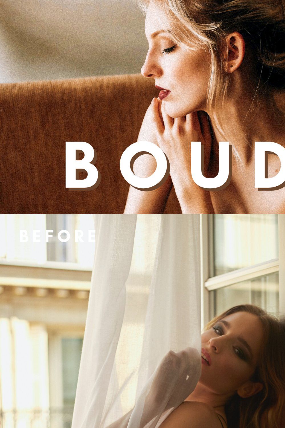 Boudoir Lightroom Presets Bundle pinterest preview image.