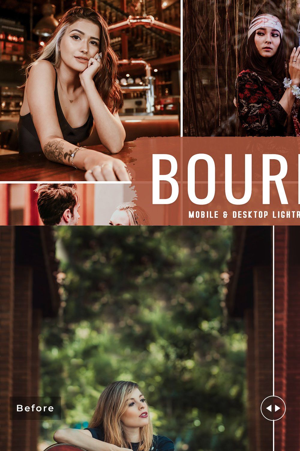 Bourbon Pro Lightroom Presets pinterest preview image.