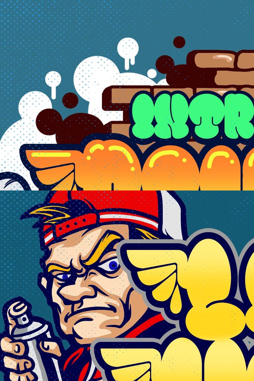 Bowings Graffiti Font pinterest preview image.