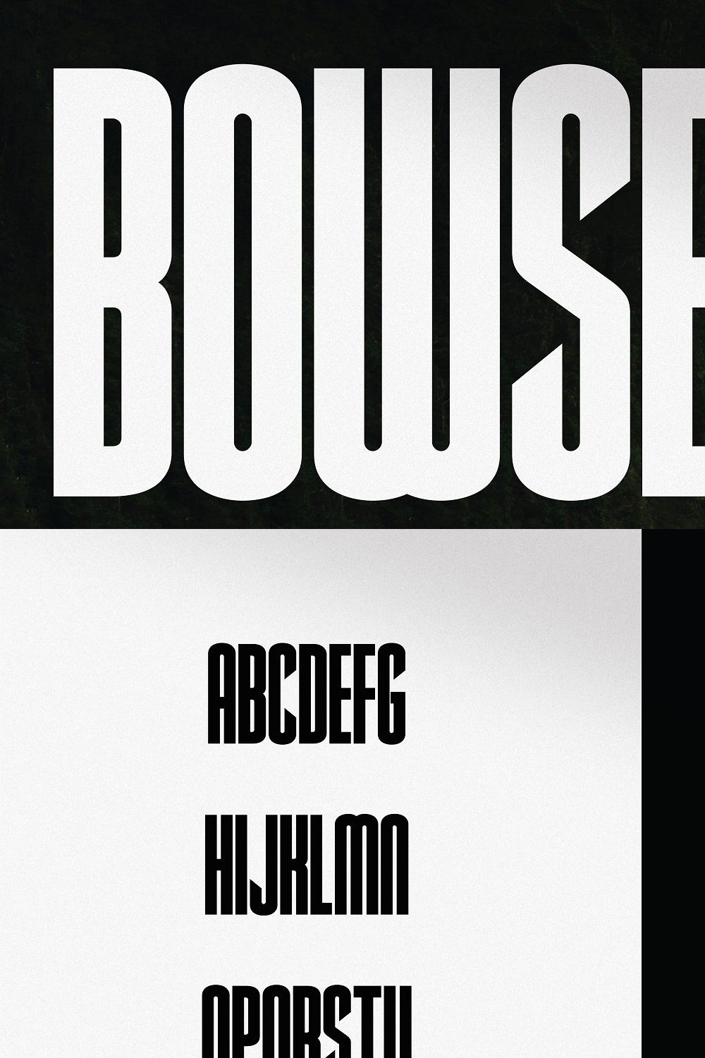 Bowser - Condensed Typeface pinterest preview image.