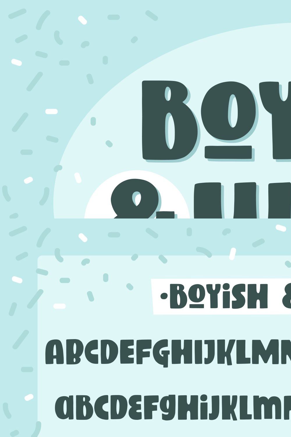Boyish & Weird, a strange font pinterest preview image.