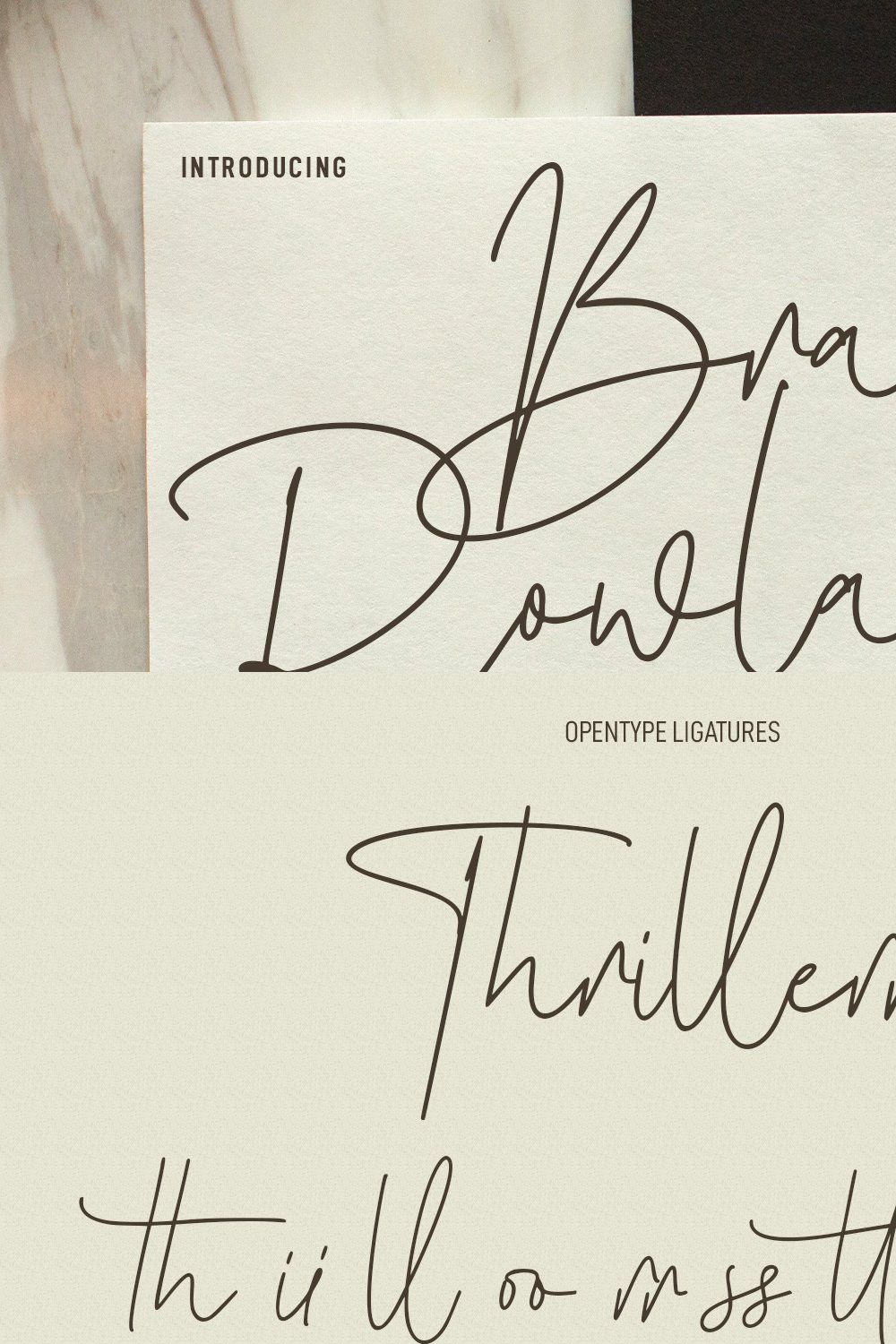 Brad Rowland Signature Font pinterest preview image.