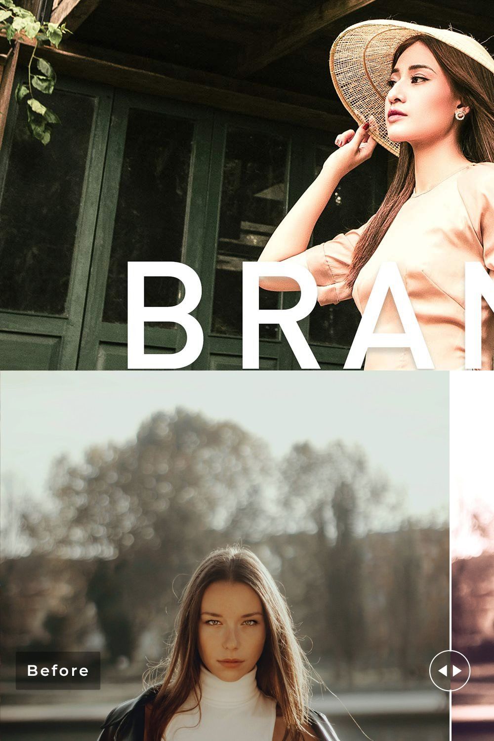 Brandy Pro Lightroom Presets pinterest preview image.