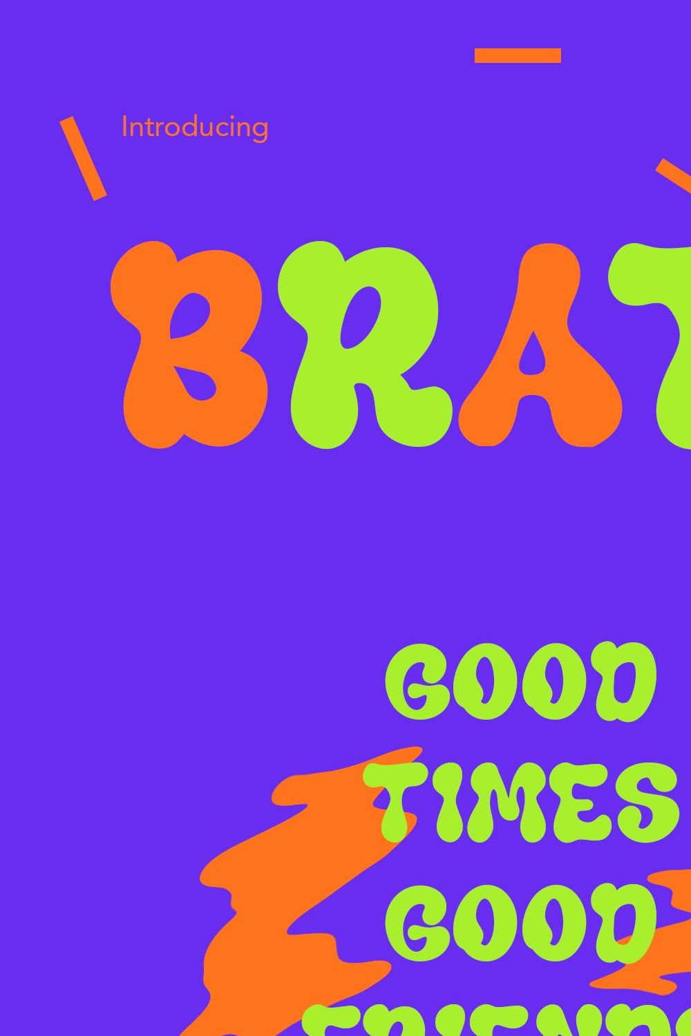 Brats Retro Groovy Handwritten pinterest preview image.