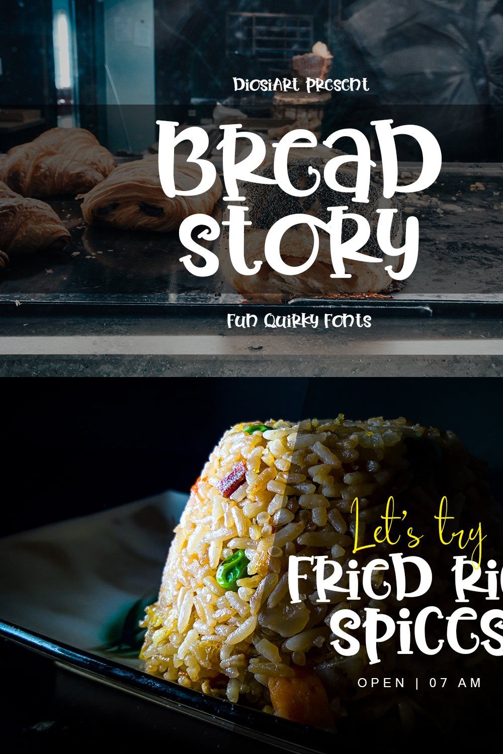 Bread Story - Fun Quirky Font pinterest preview image.