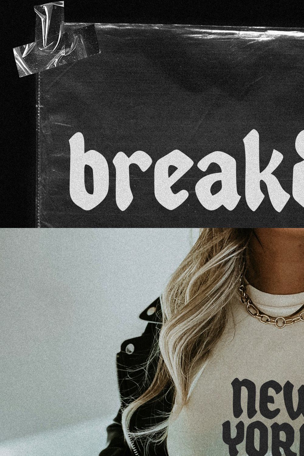 Breakdown | Modern Blackletter Font pinterest preview image.