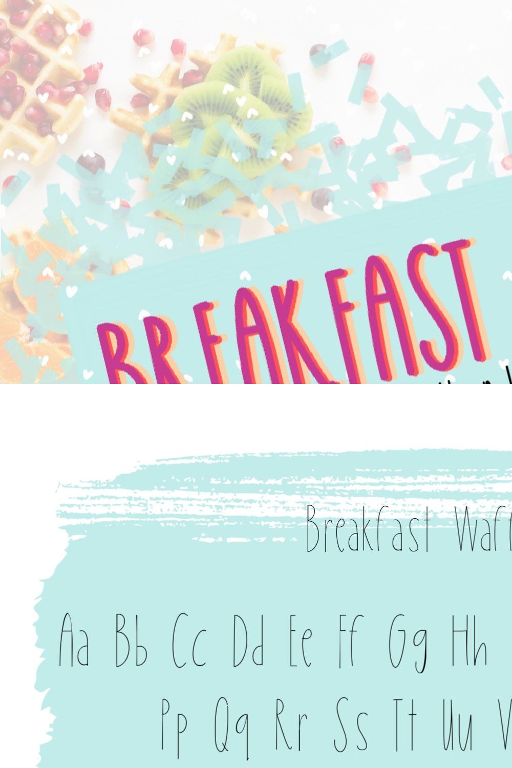 Breakfast Waffles Font pinterest preview image.