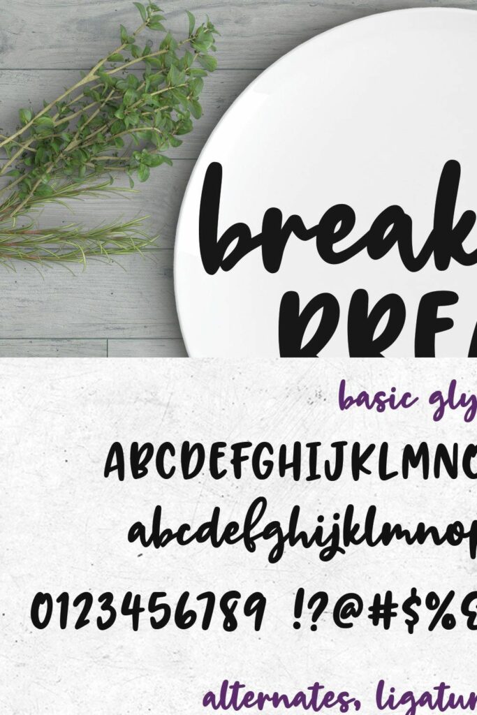 Breaking Bread a chunky script font MasterBundles