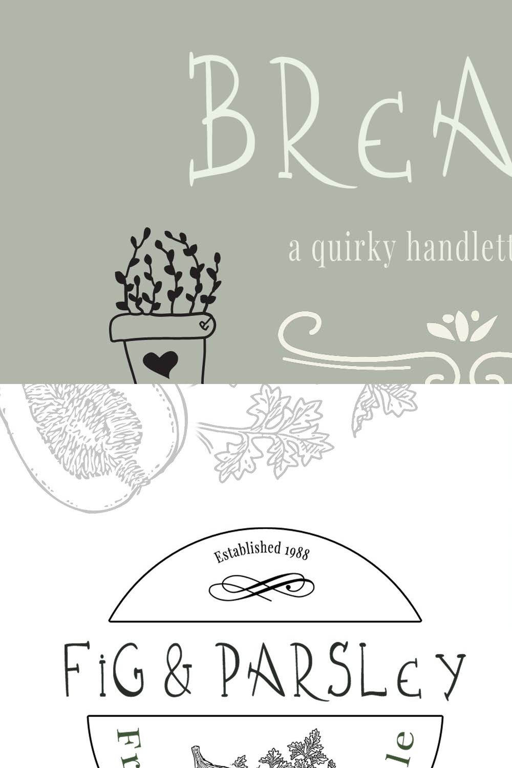 Breathe Handwritten Font pinterest preview image.