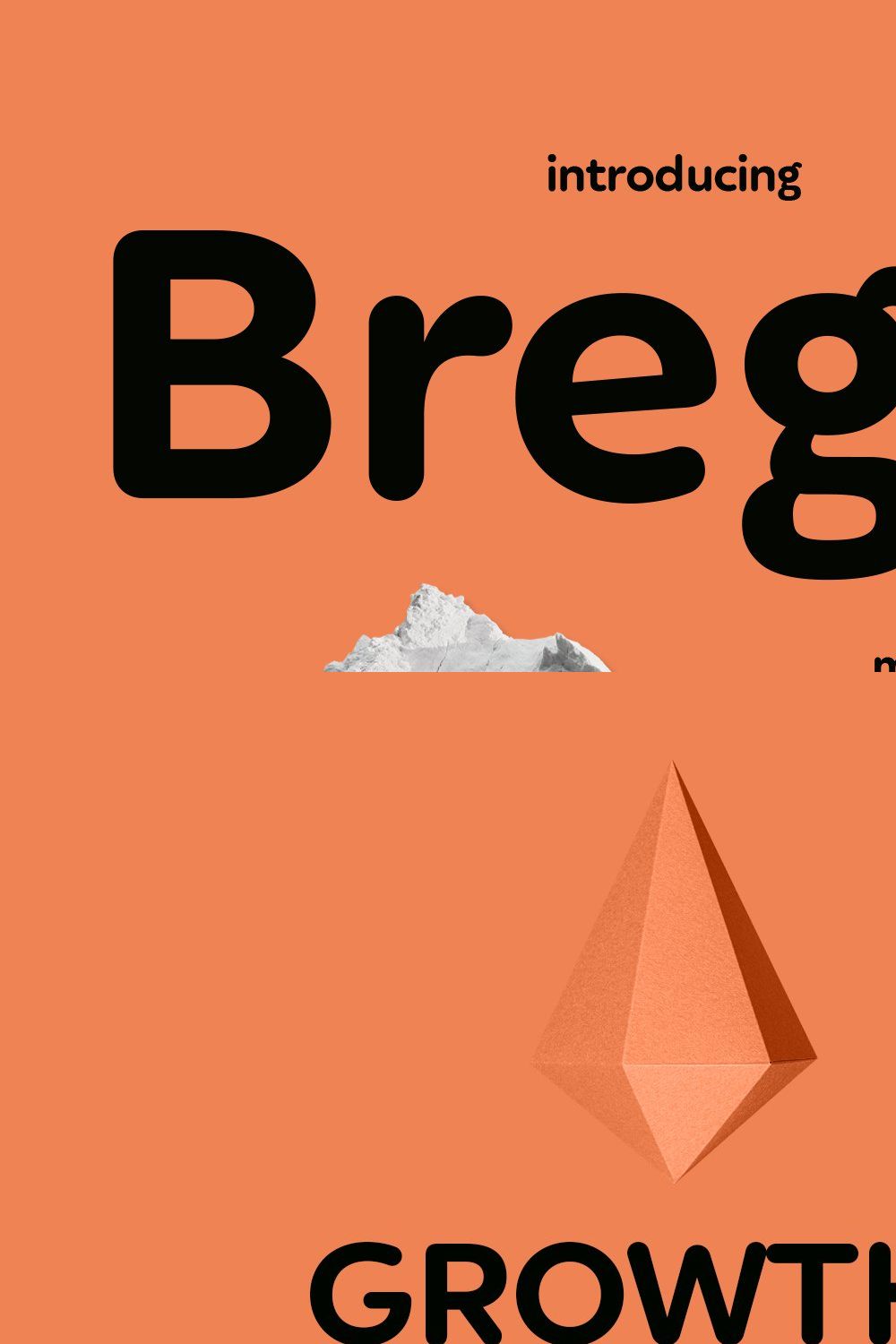 Bregia Soft Sans Display Font pinterest preview image.