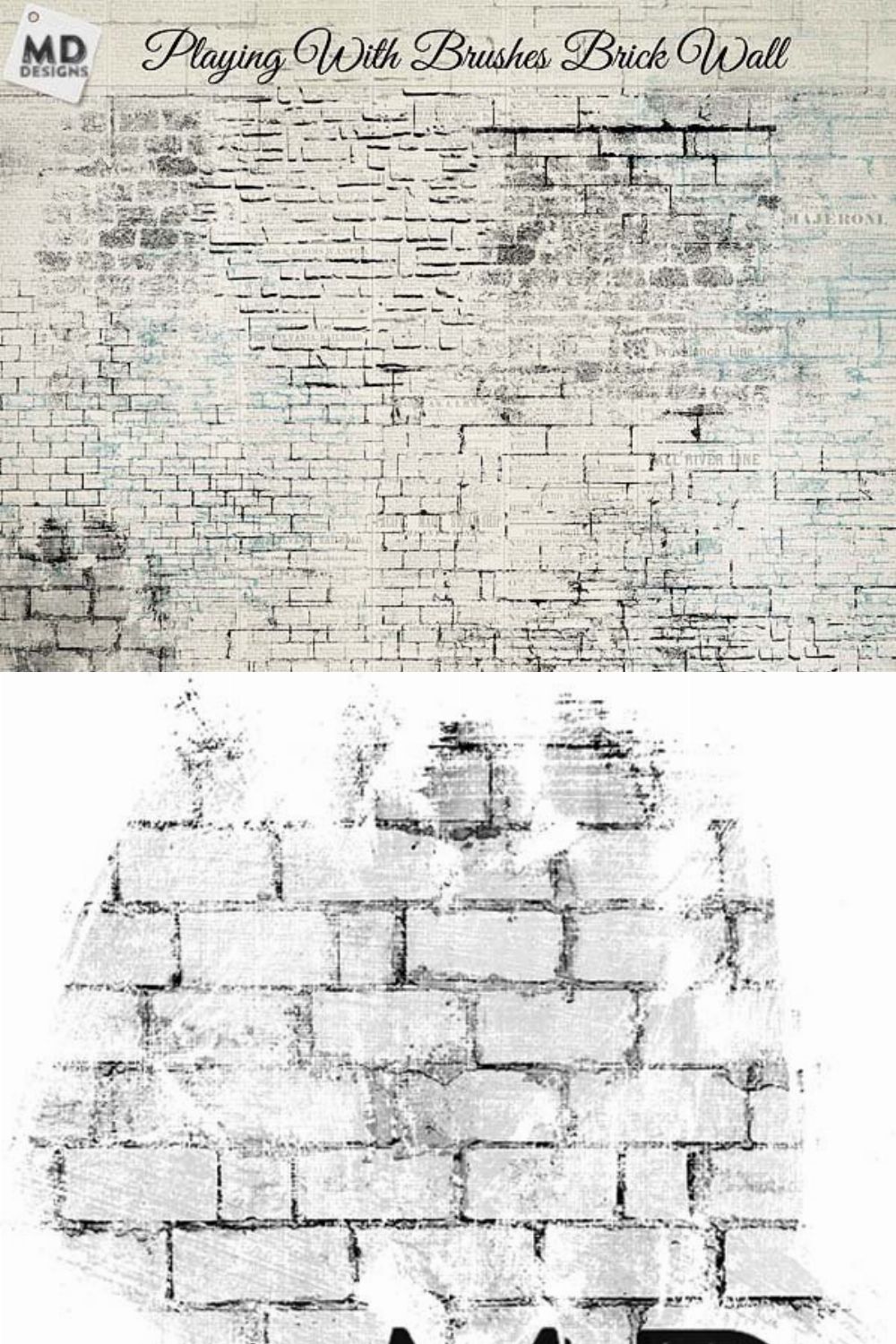 Brick Walls Brushes pinterest preview image.