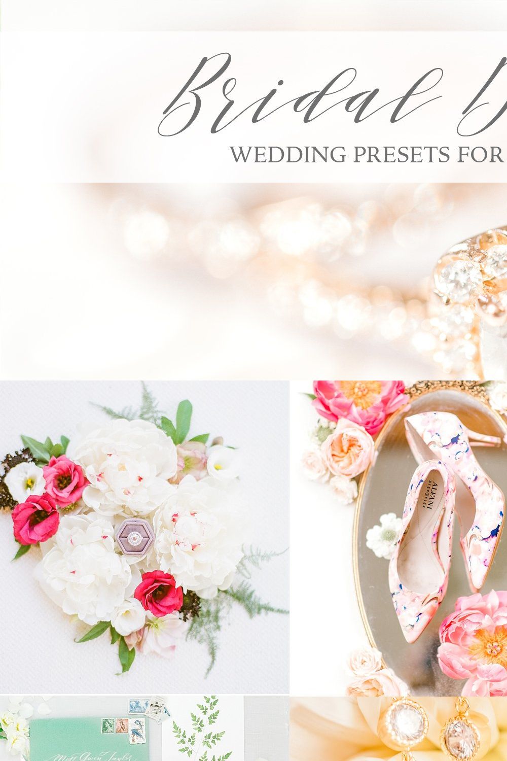 Bridal Details & Wedding Presets pinterest preview image.