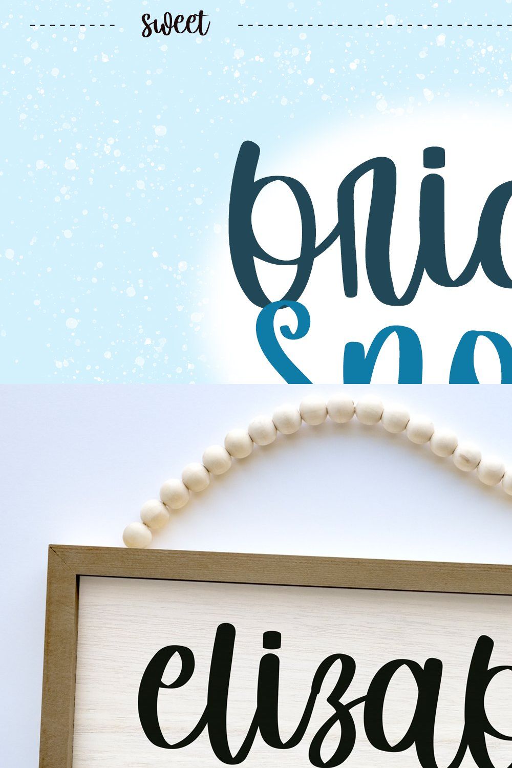 Bride Snow - Bouncy Handwritten Font pinterest preview image.