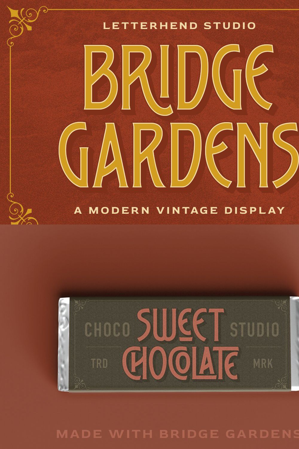 Bridge Gardens - Modern Vintage pinterest preview image.