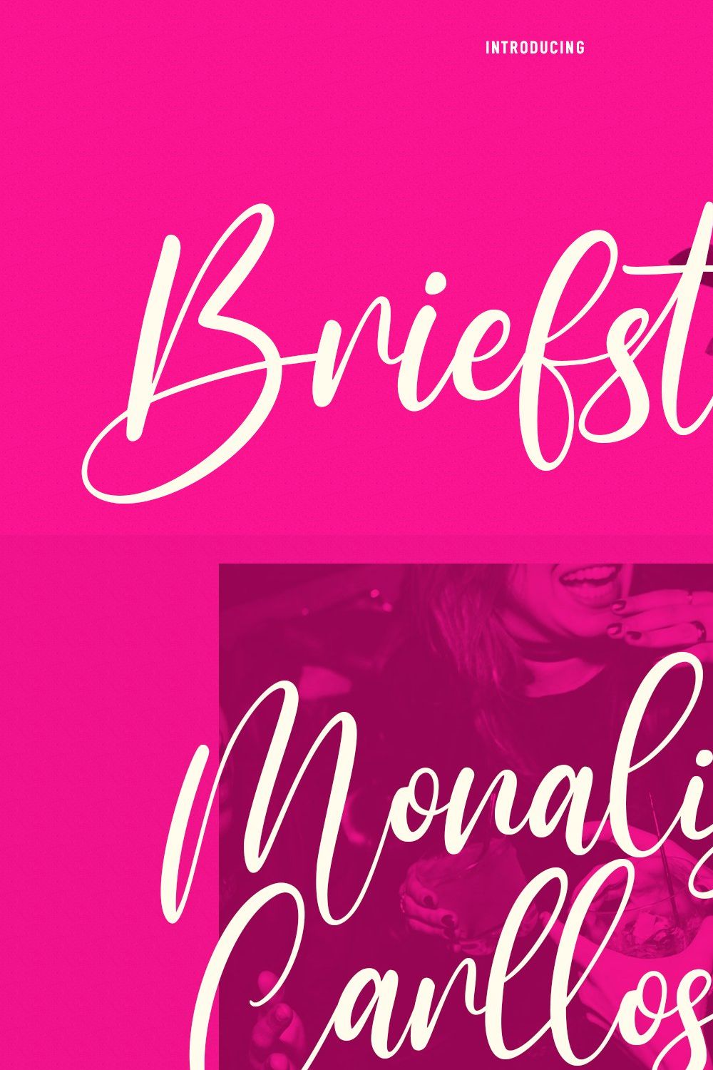 Briefstays Script Font pinterest preview image.