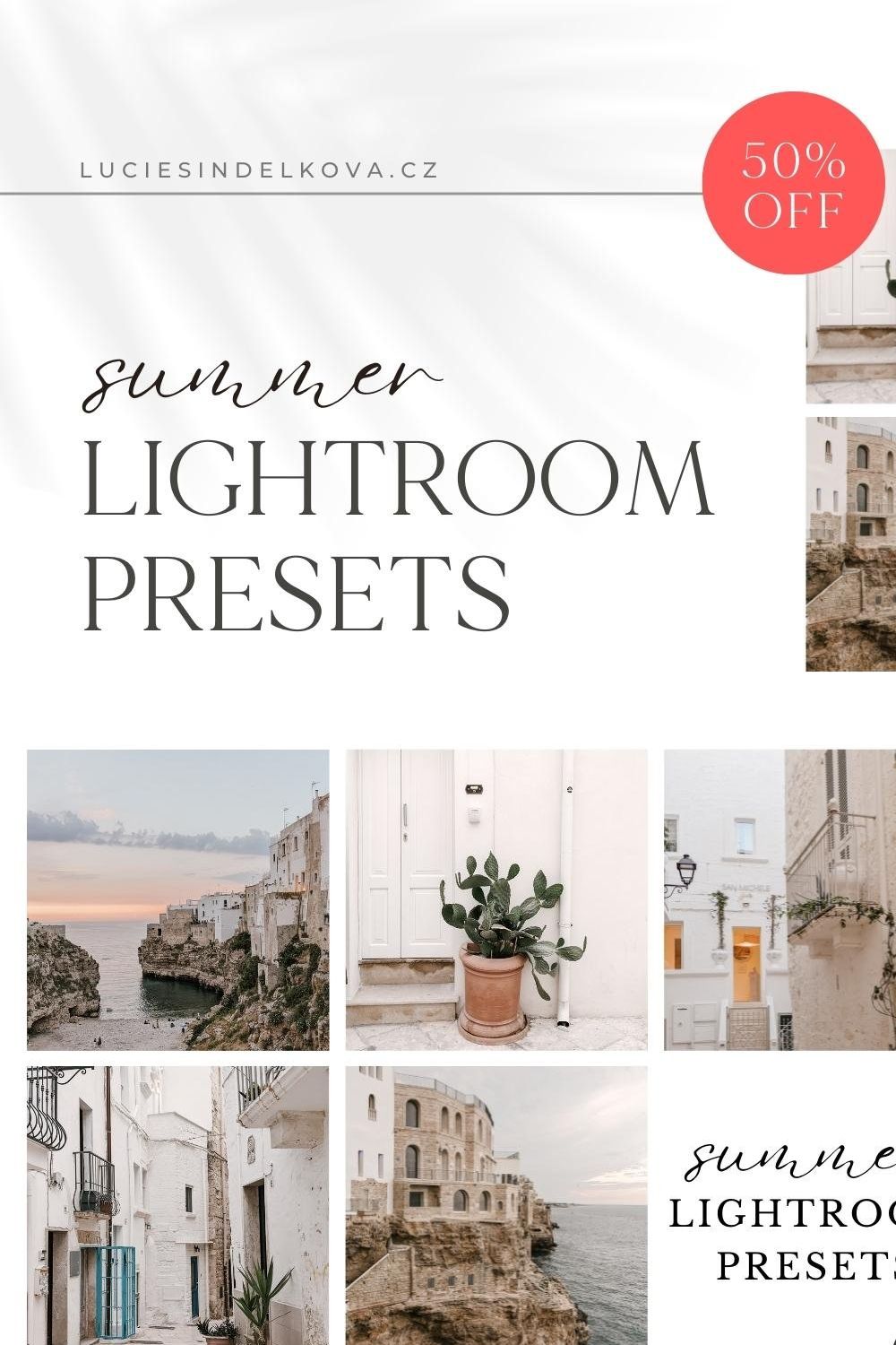 Bright and Creamy Lightroom Presets pinterest preview image.