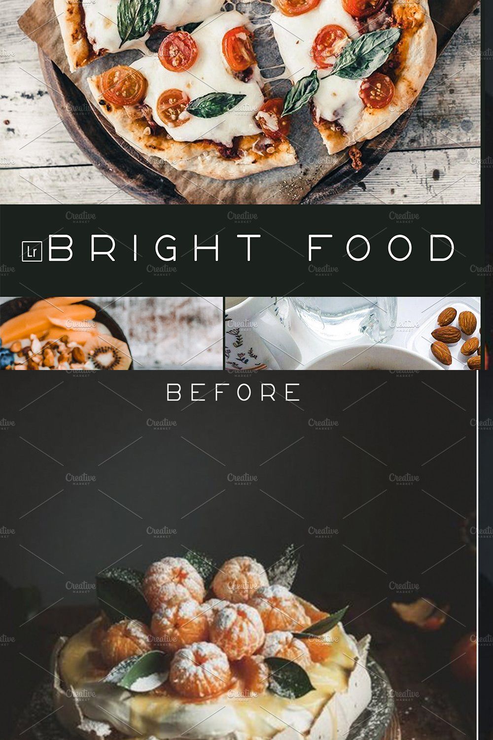 Bright Food Lightroom presets pinterest preview image.