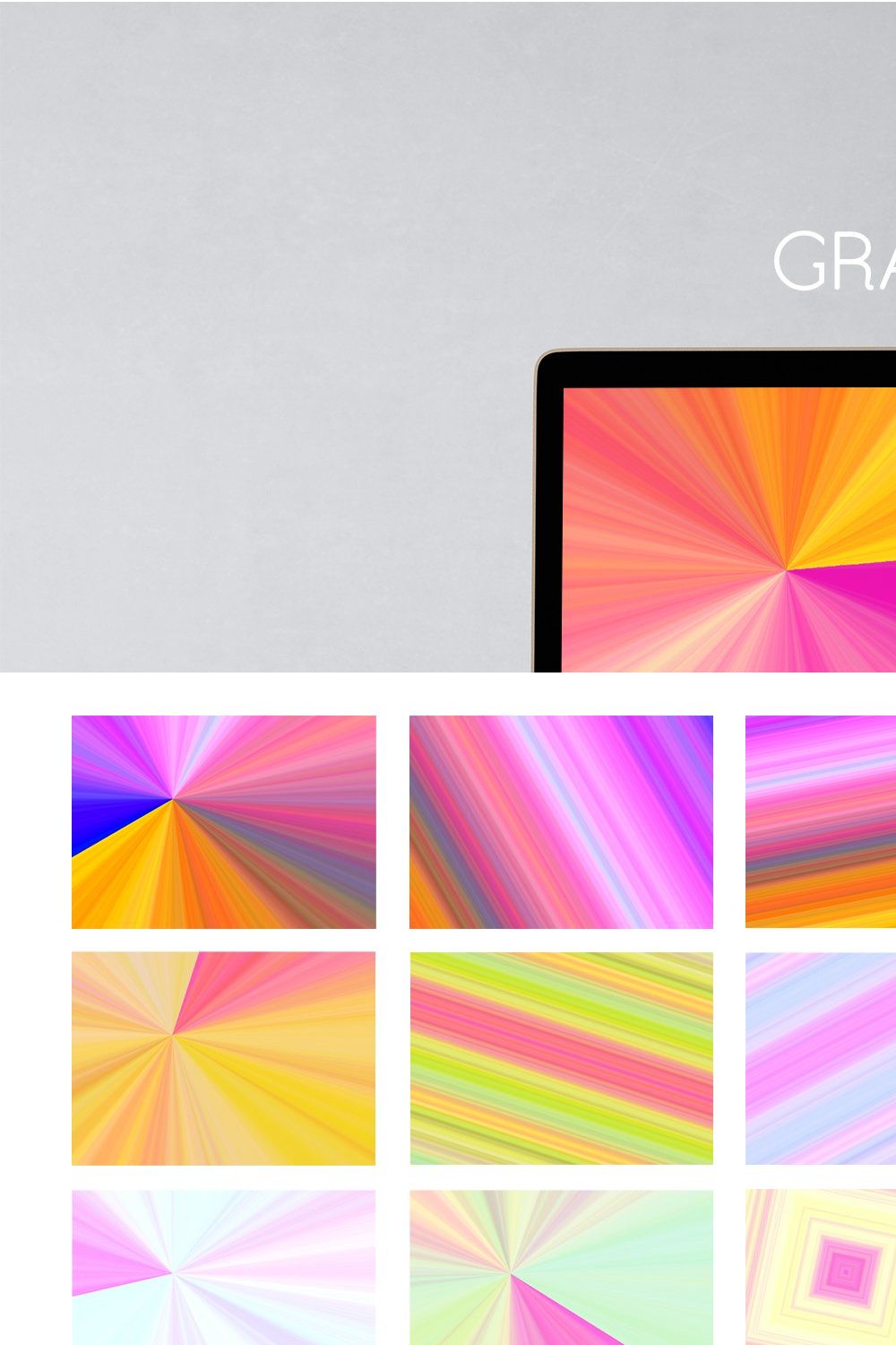 Bright Modern Gradients X50 pinterest preview image.