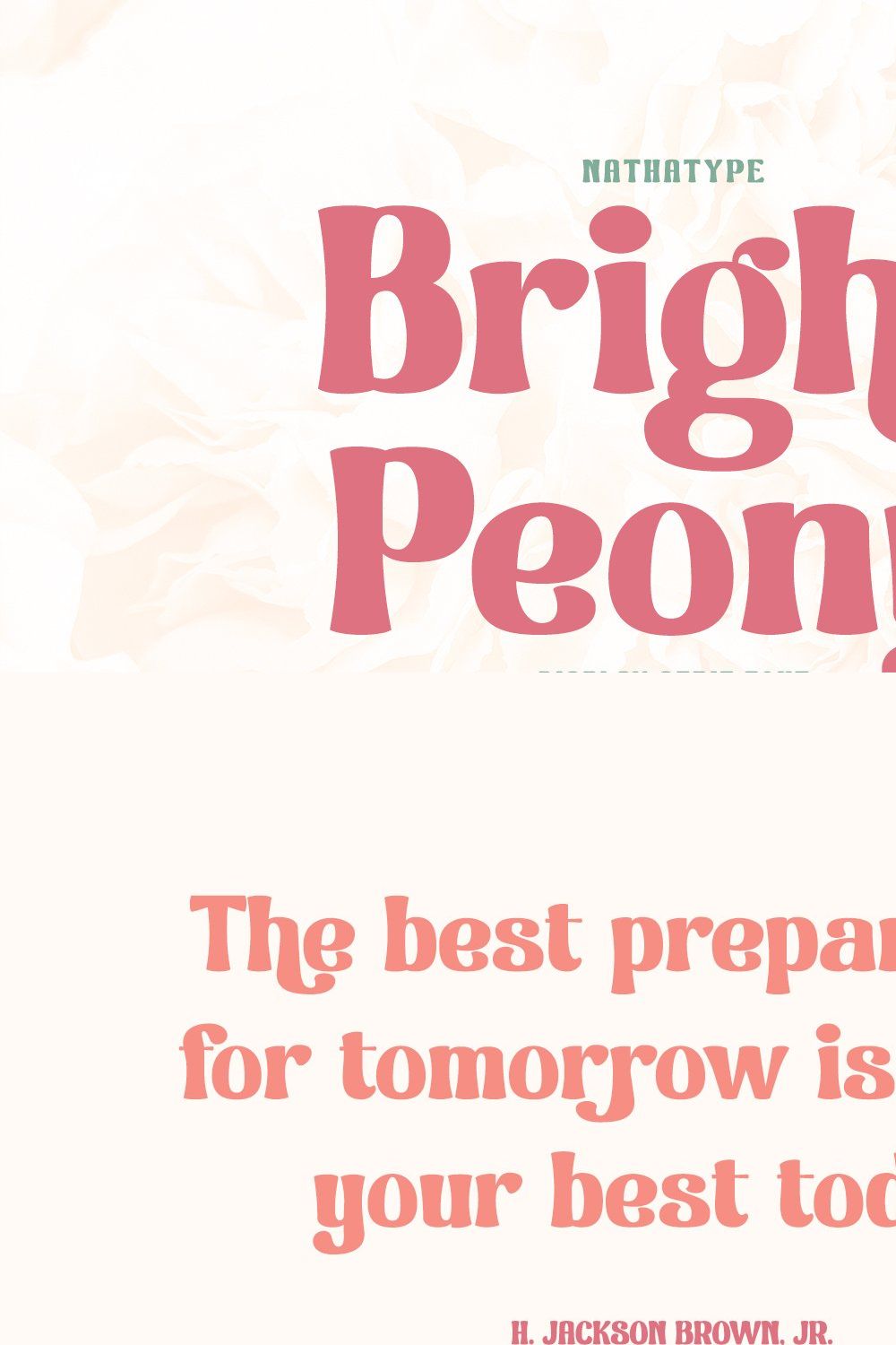 Bright Peony pinterest preview image.