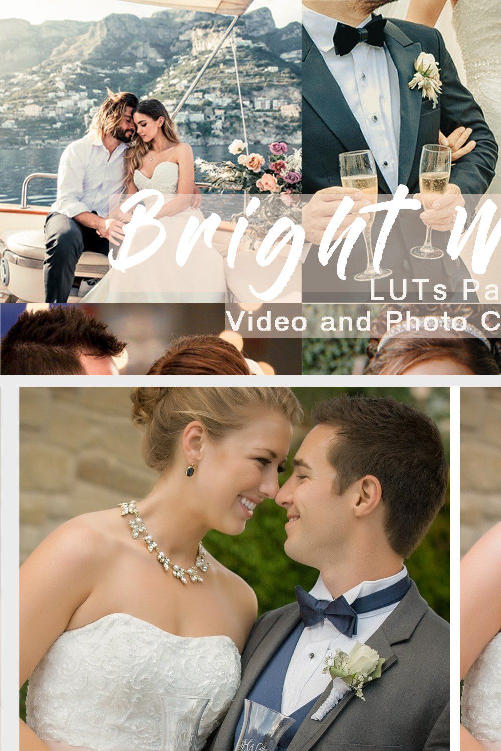 BRIGHT WEDDING - LUTs Bundle pinterest preview image.