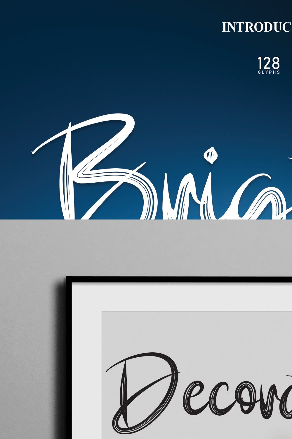 Brighter | Script Font pinterest preview image.