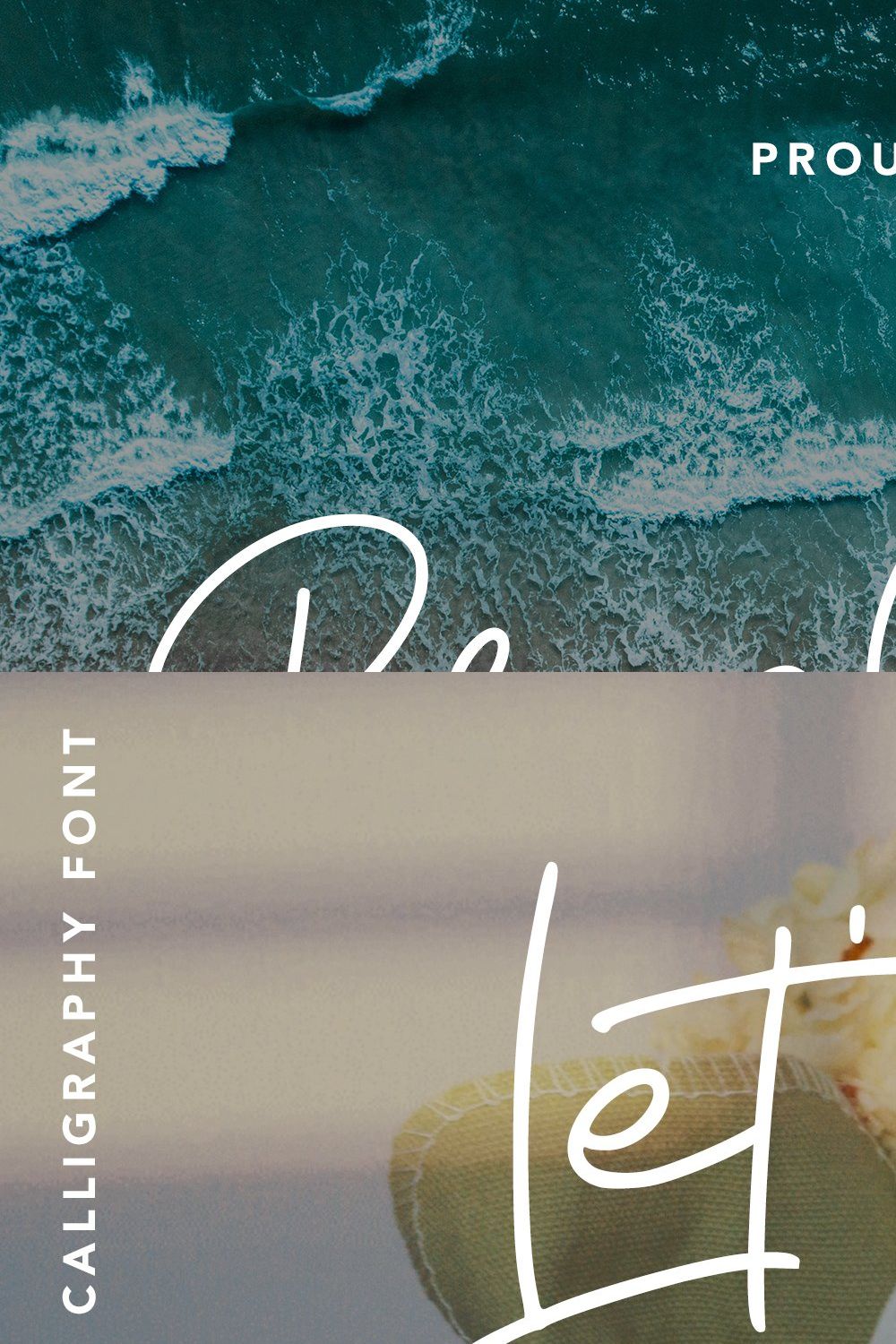 Brightwater - Cool Calligraphy Font pinterest preview image.