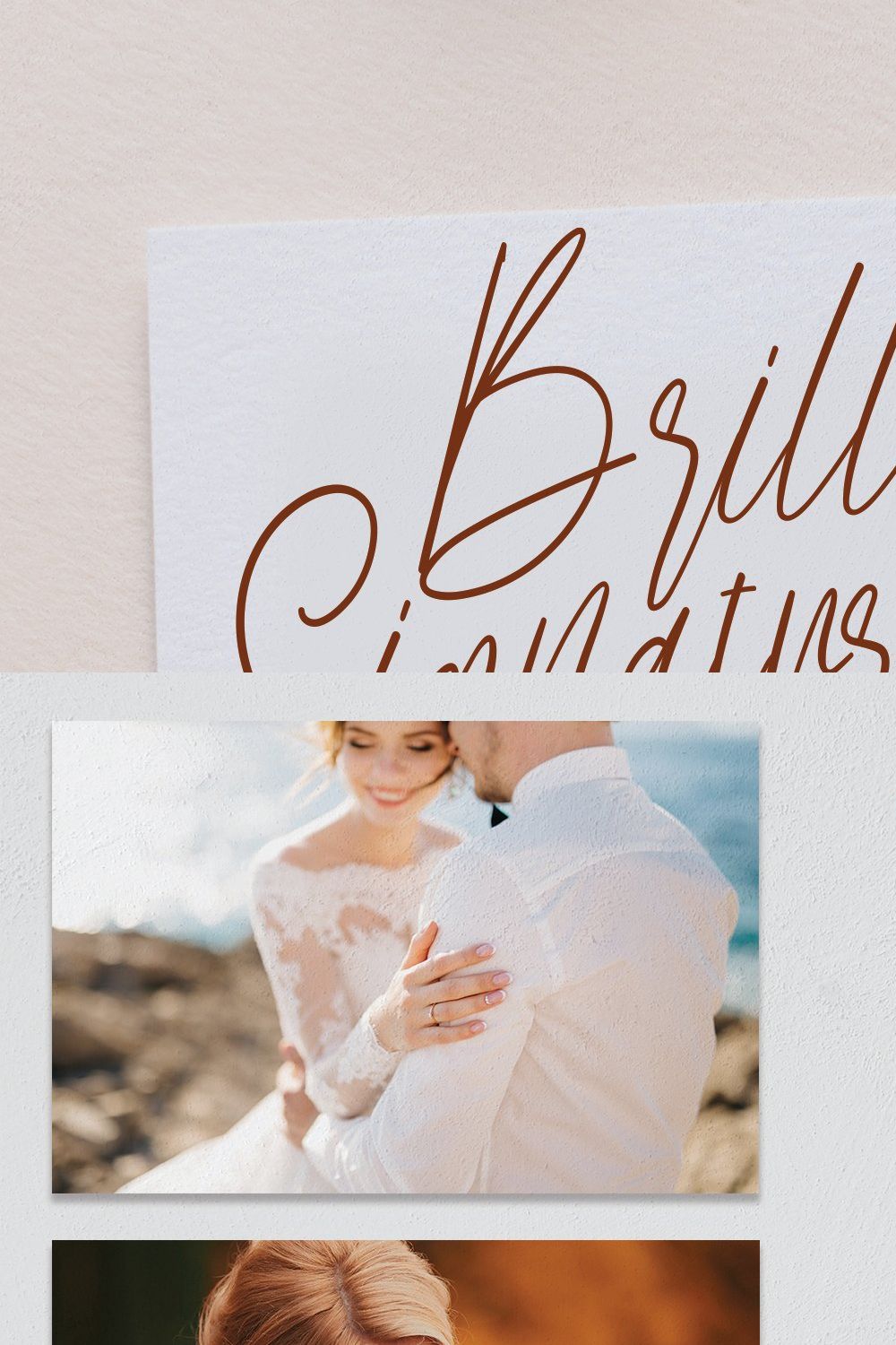 Brillian Signature | Script Font pinterest preview image.