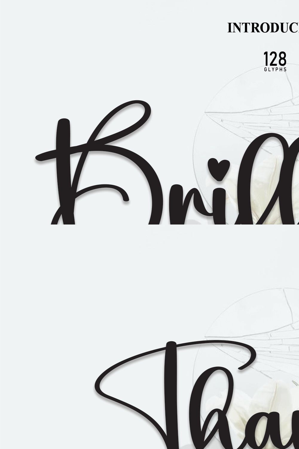 Brilliant | Script Font pinterest preview image.