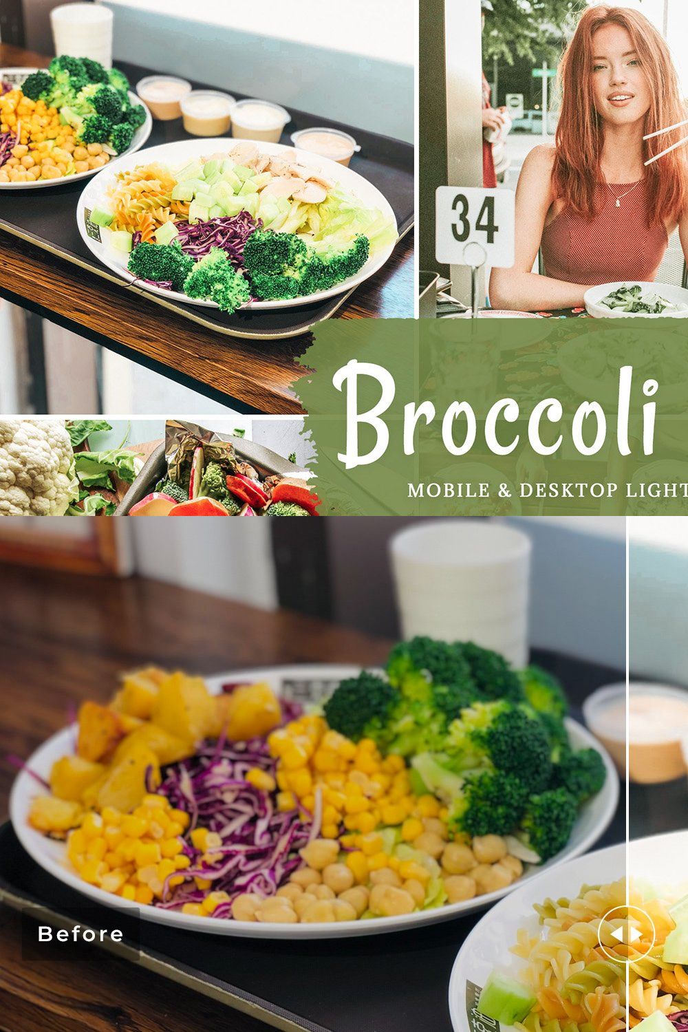 Broccoli Salad Pro Lightroom Presets pinterest preview image.