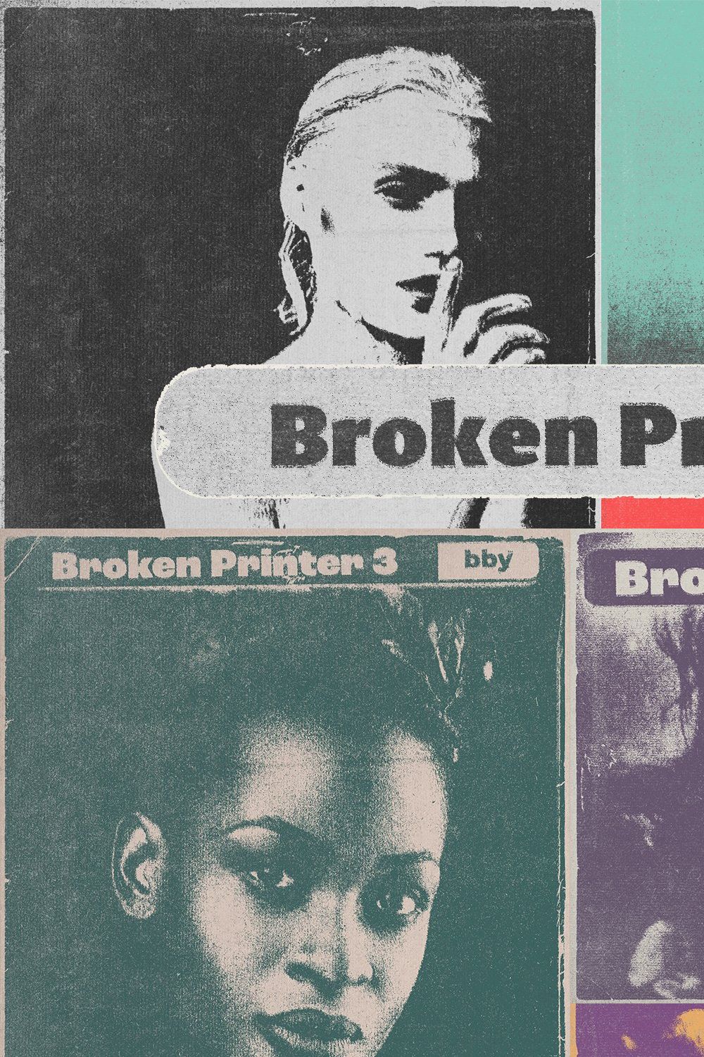 Broken Printer 3 .PSD Template pinterest preview image.