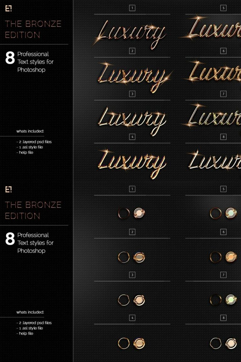 Bronze Photoshop Layer Styles – MasterBundles