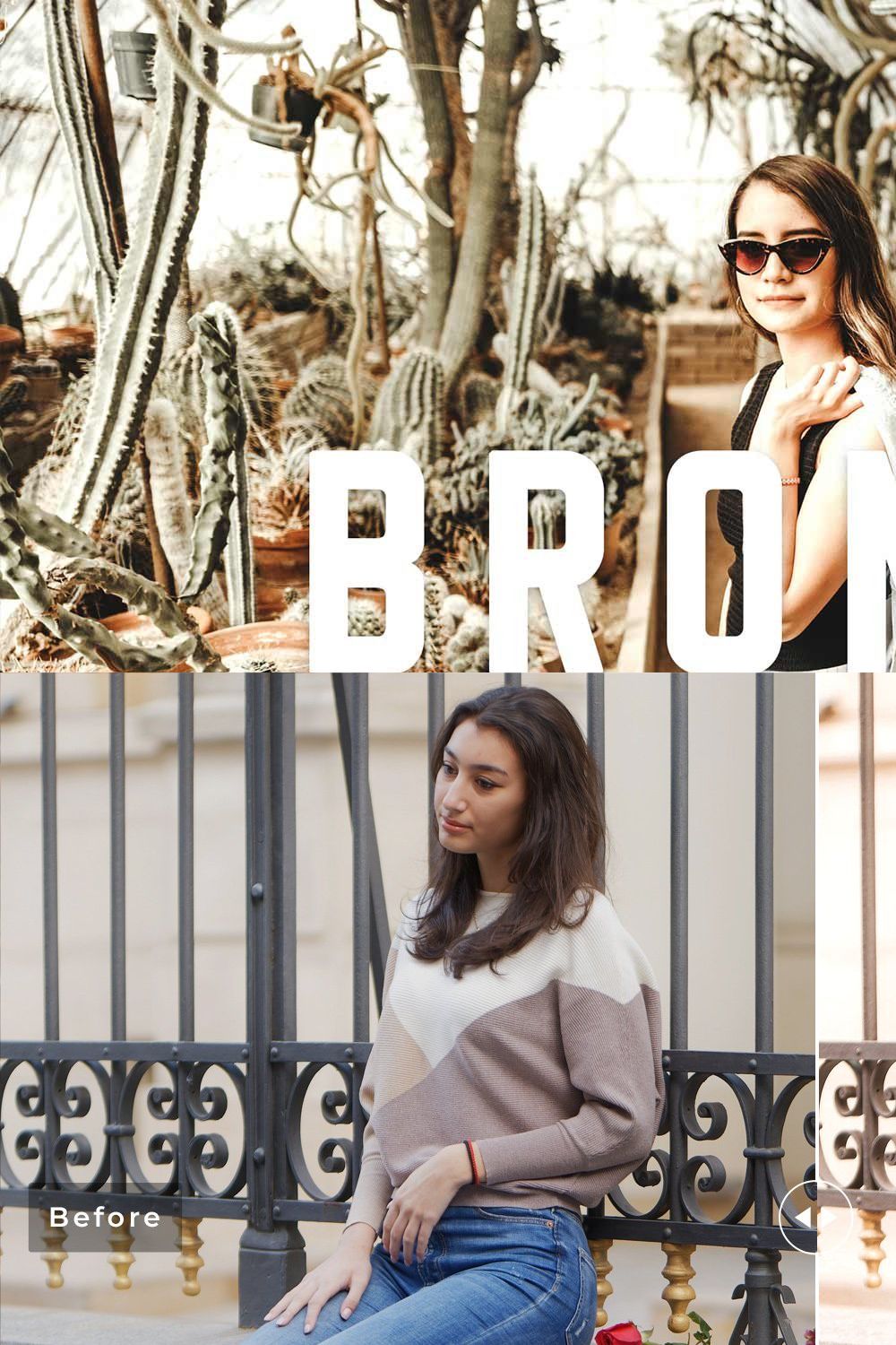 Bronze Pro Lightroom Presets pinterest preview image.