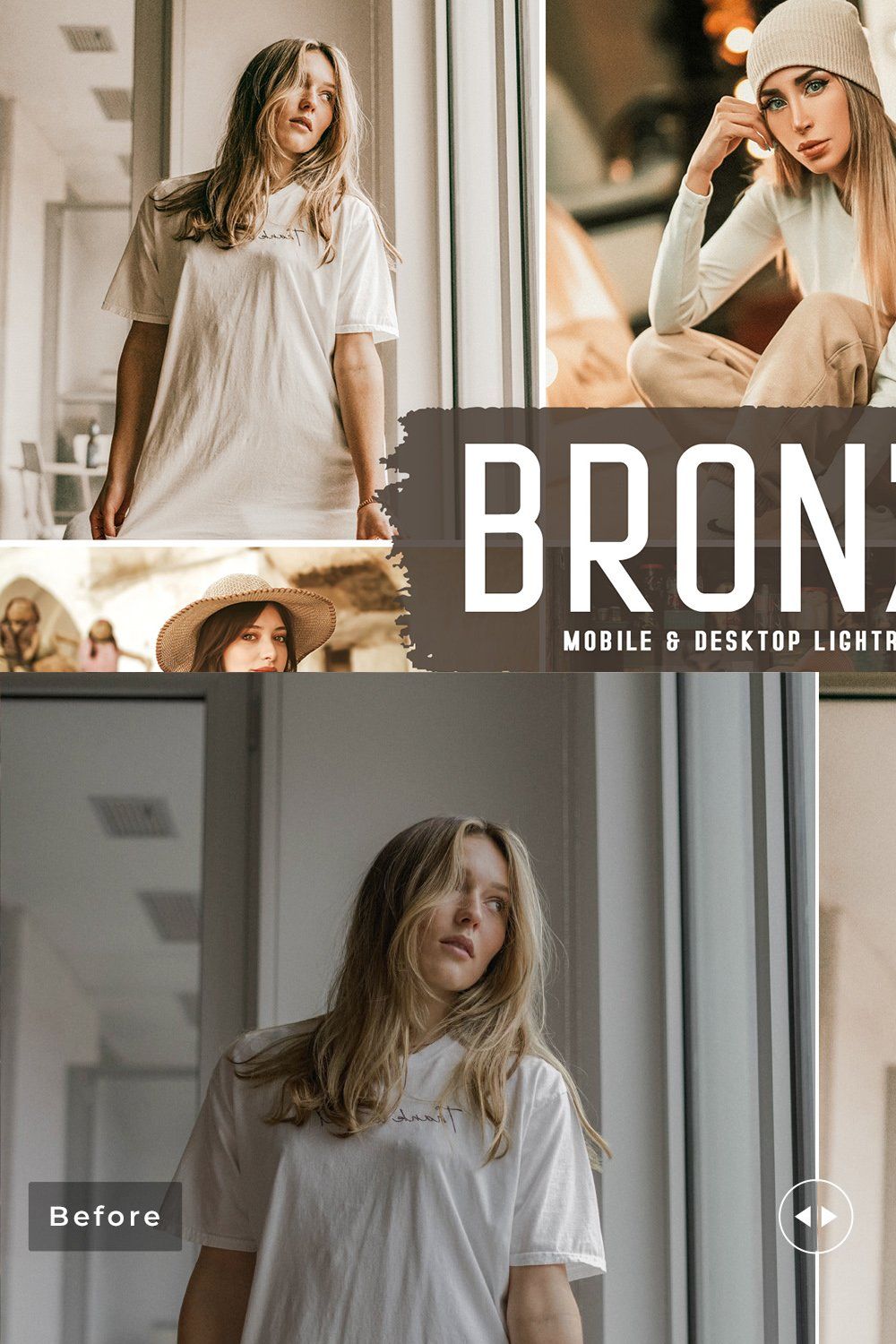 Bronzed Pro Lightroom Presets pinterest preview image.