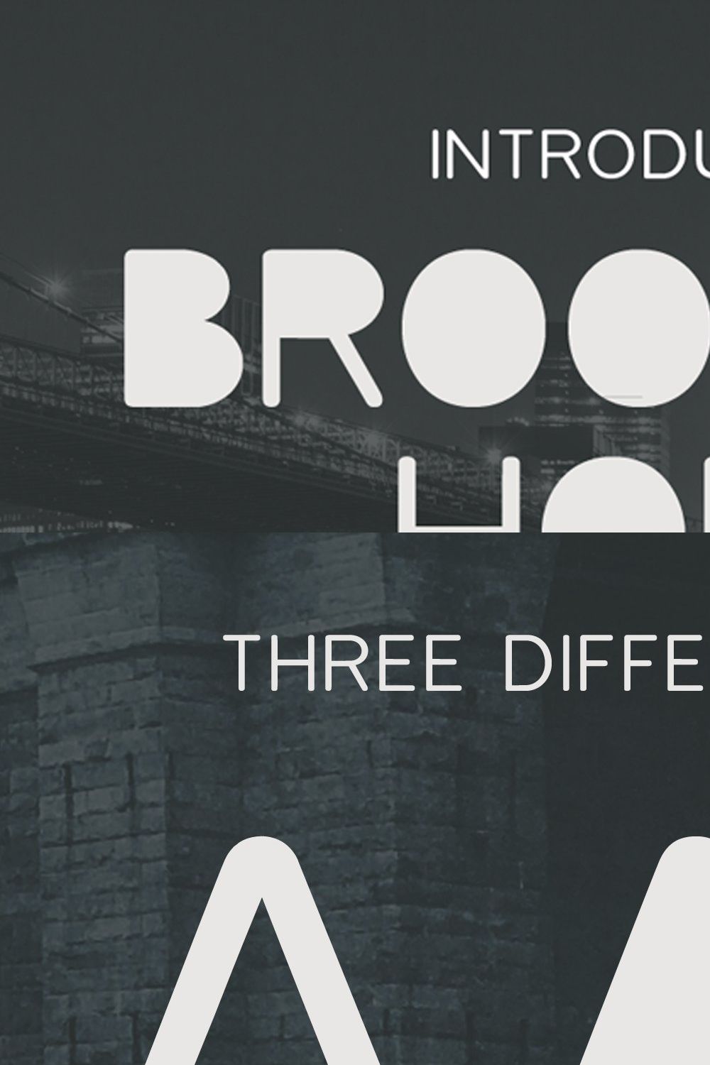 Brooklyn Hope Cutout Font pinterest preview image.