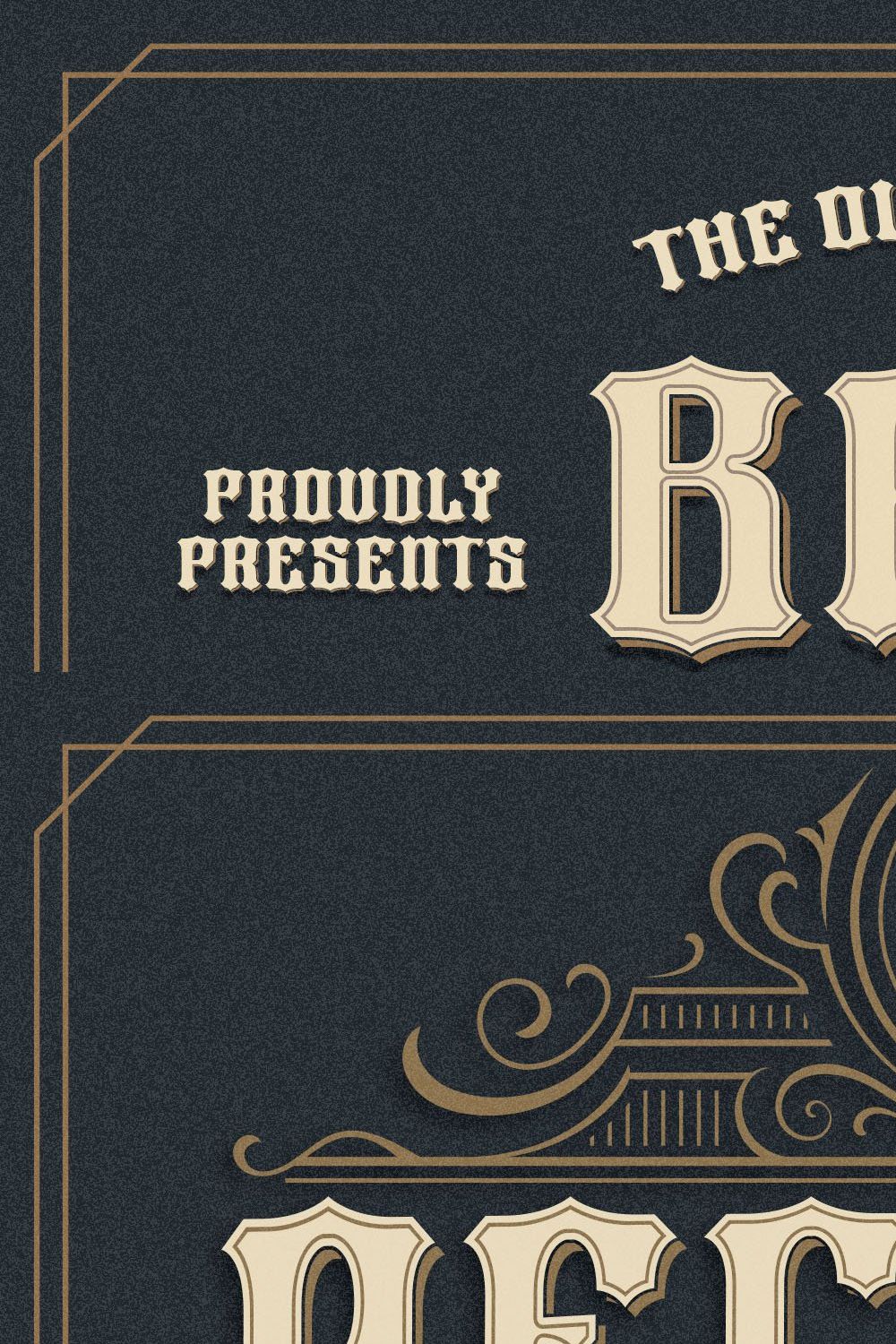 Bros Signage a Vintage Layered Font pinterest preview image.
