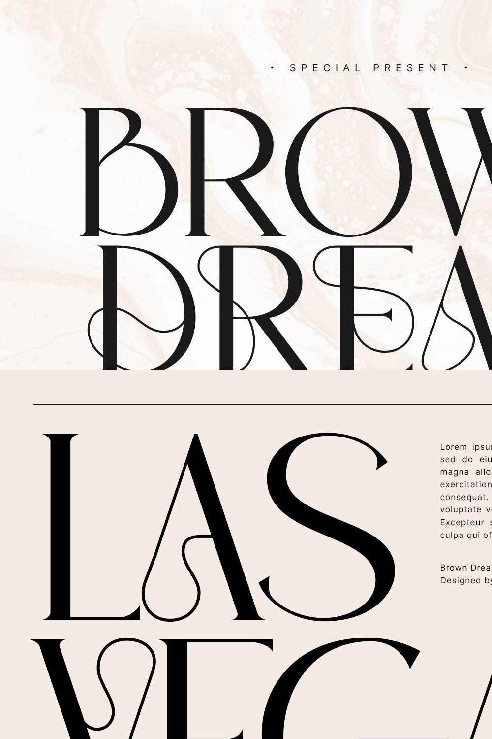 Brown Dream - Modern Stylish Serif pinterest preview image.