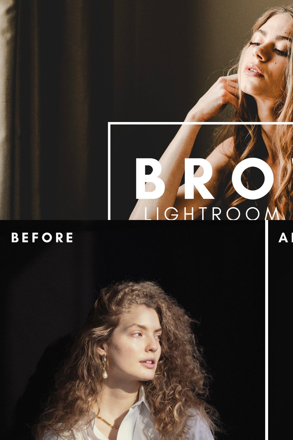 Brown Lightroom Presets Collection pinterest preview image.