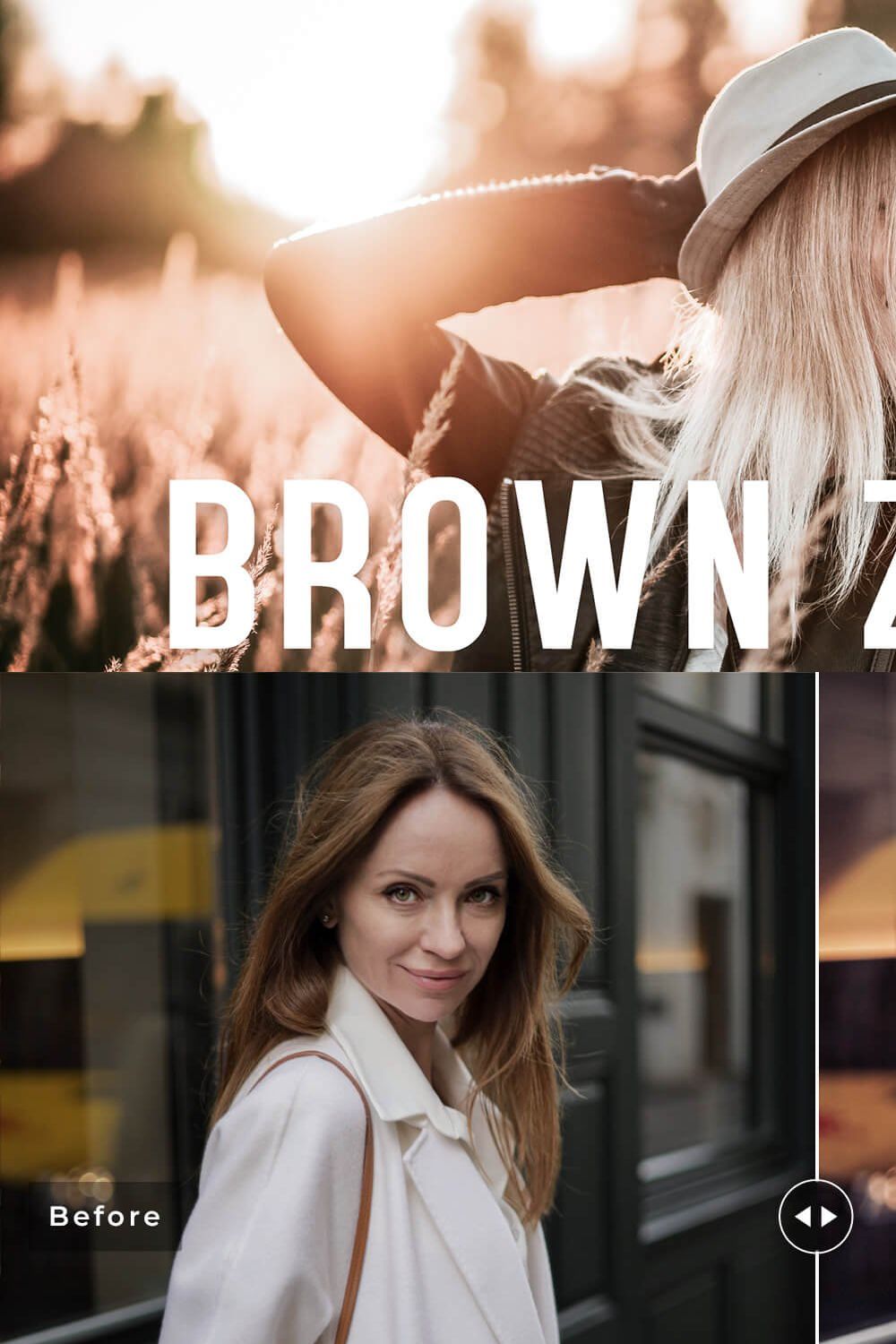 Brown Zircon Pro Lightroom Presets pinterest preview image.