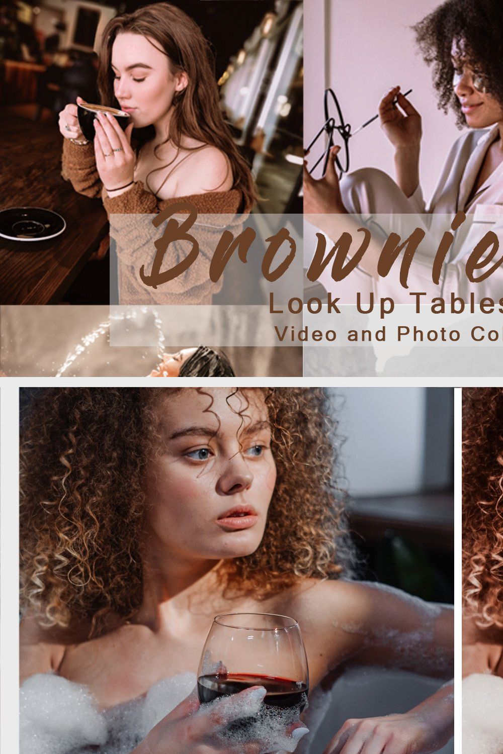 Brownie Tones Video Color LUTs Pack pinterest preview image.