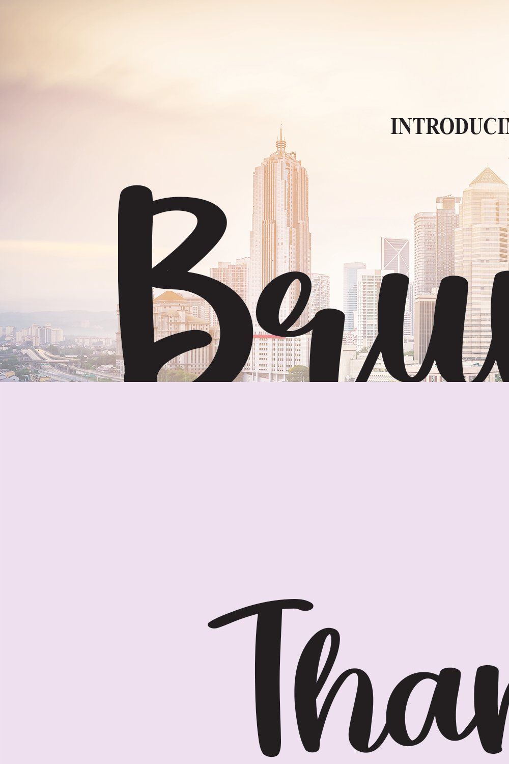 Bruney | Script Font pinterest preview image.