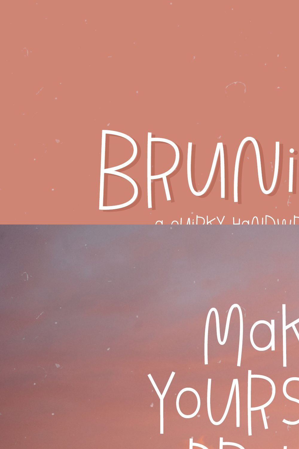 Bruniquel Quirky Handwritten Font pinterest preview image.