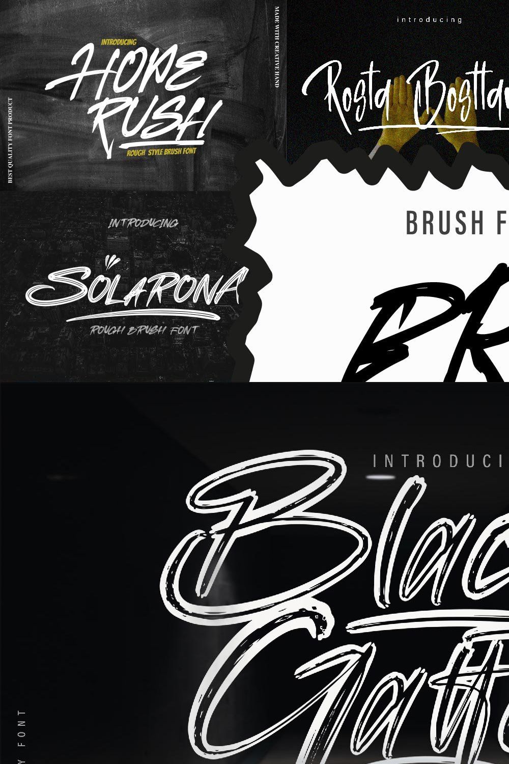 Brush Font Bundle SALE!! - Vol.1 pinterest preview image.