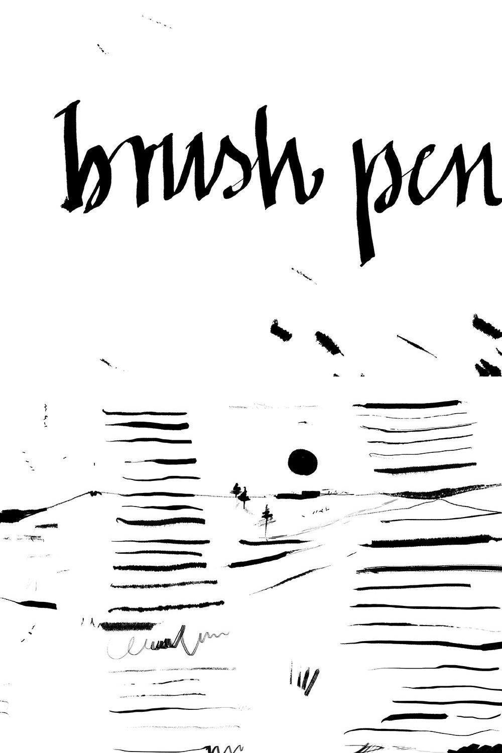 Brush Pen pinterest preview image.