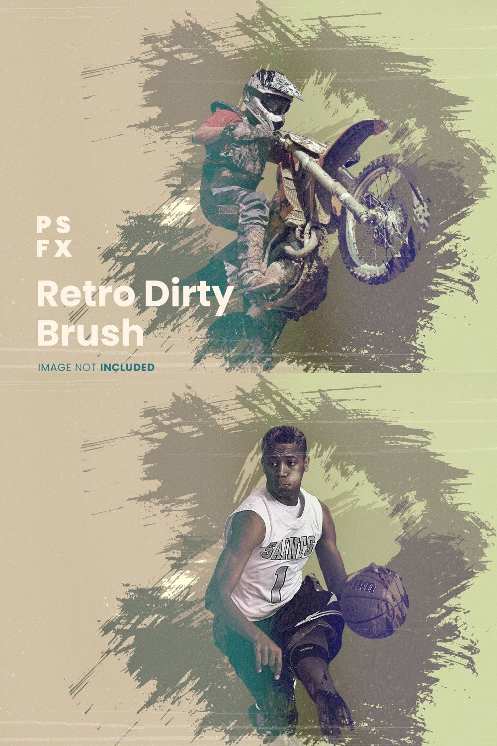 Brush Photo Effect Psd pinterest preview image.